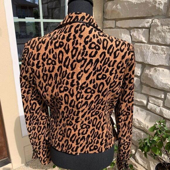 MAURICE Sassoon Corduroy Animal‎ Print Apparel Jacket - Picture 3 of 13